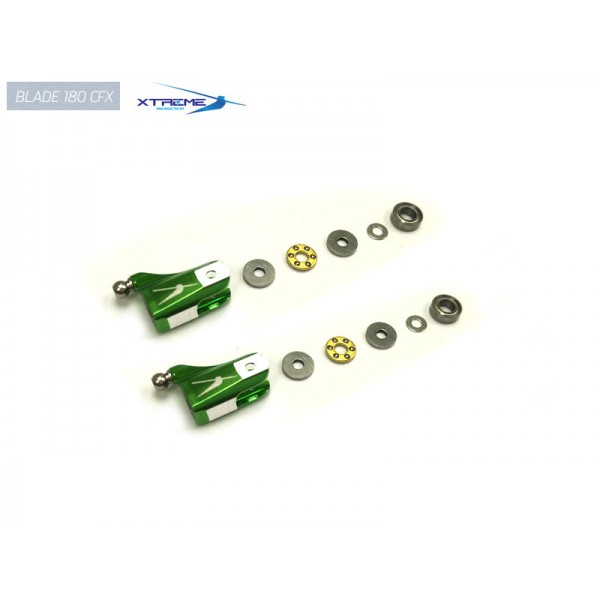 Xtreme Alu. Tail Blade Grip w/ Thrust Bearings -B180CFX (Green) [B180X15-G]